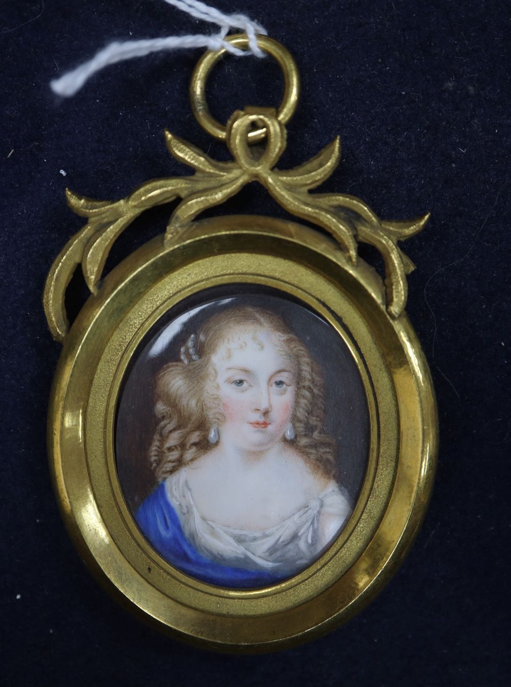 After J. Petetot, 19th century oil on ivory, Madamme Grignan